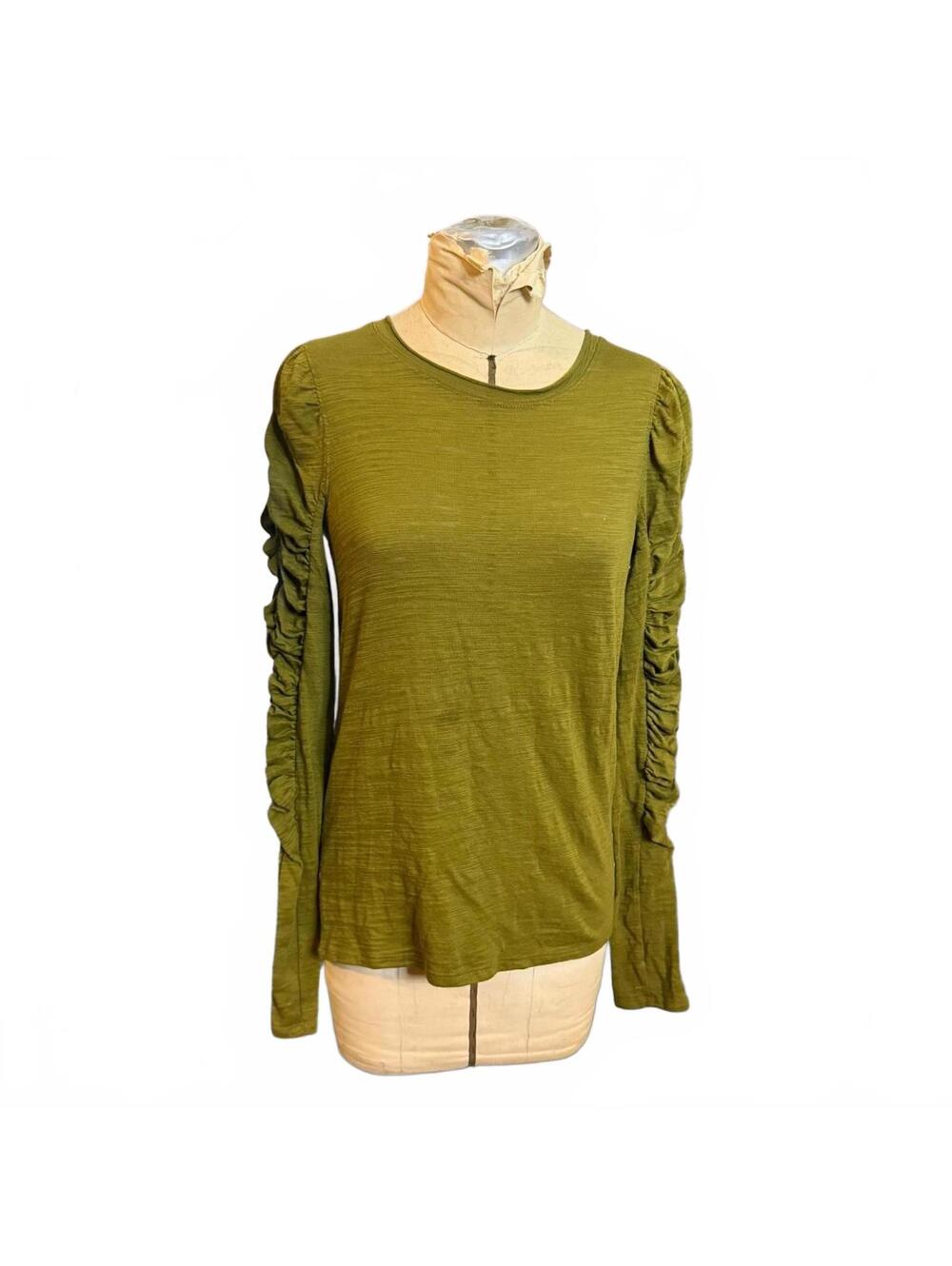 Free People We The Free Green Long Sleeve Top